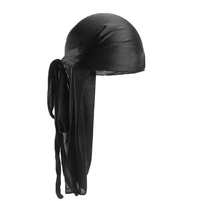 Durag en Satin Noir Premium – Confort, Style et Protection Maximale
