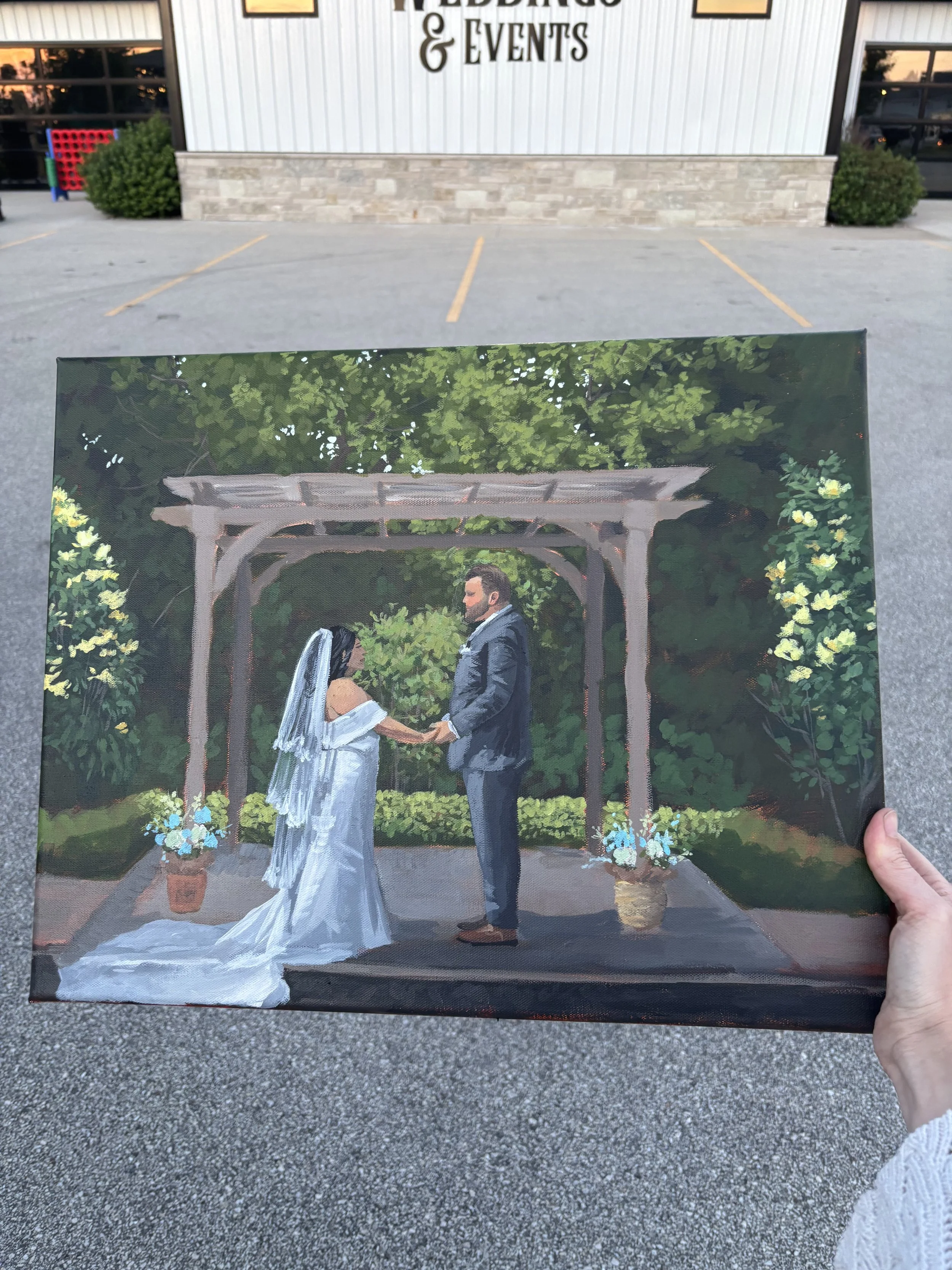 This is how it looks at the end of the night- it just needs a few final details before I give it to the couple to keep forever!