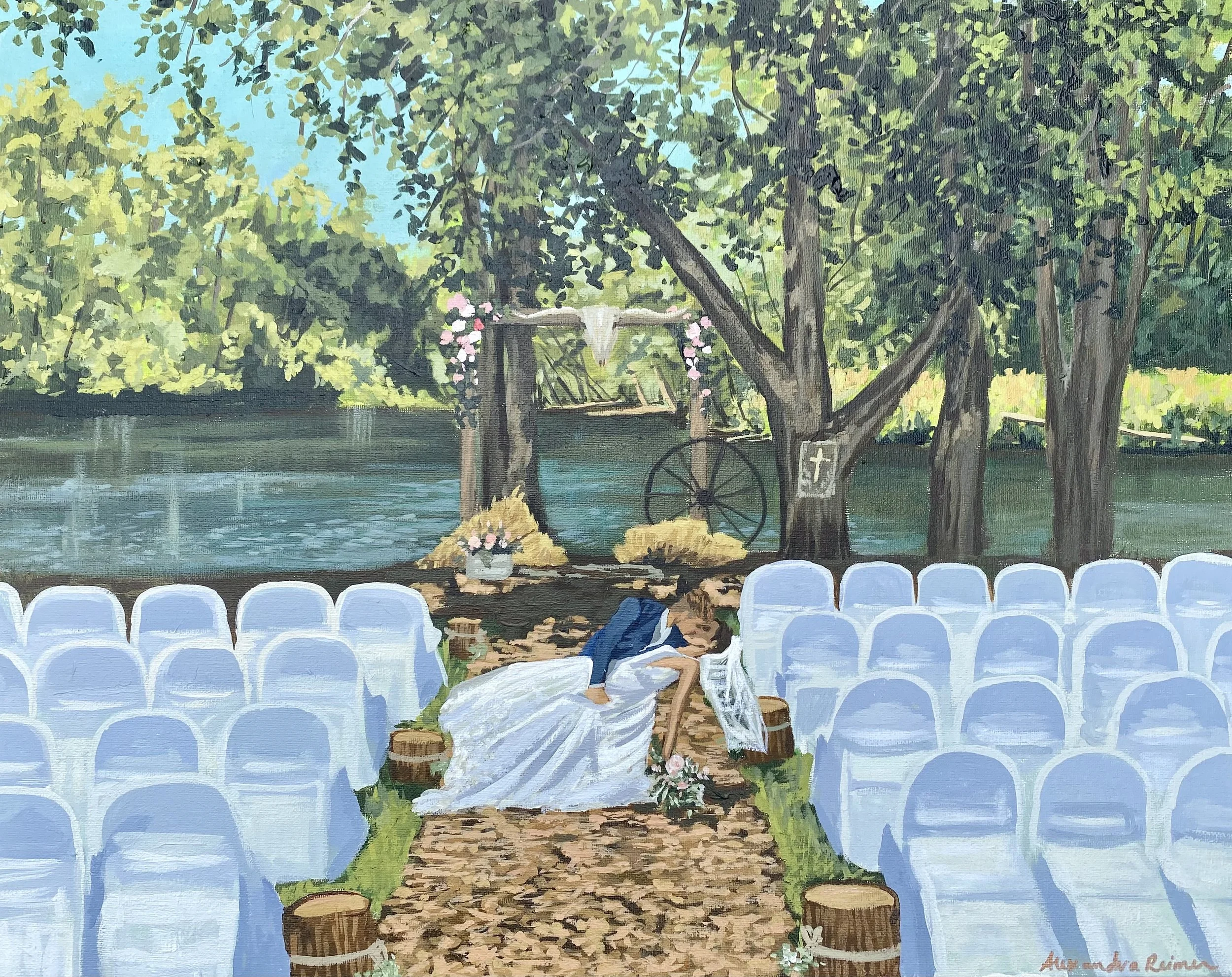 Painted this piece live for a couple in 2023
