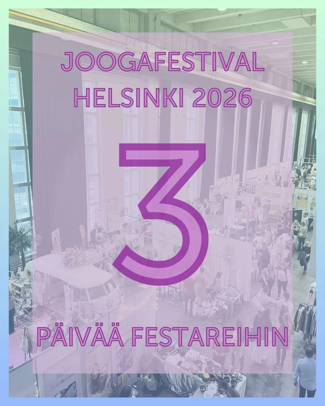 🤩 3 P&Auml;IV&Auml;&Auml; JOOGAFESTAREIHIN! 🤩

Kaapelitehdas muuttuu viikonlopuksi hyvinvoinnin kaupunkifestivaaliksi ja sen sykkiv&auml; syd&auml;n on eloisa market-alue Merikaapelihallissa

Tiesith&auml;n, ett&auml; Joogafestarit on muutakin kuin