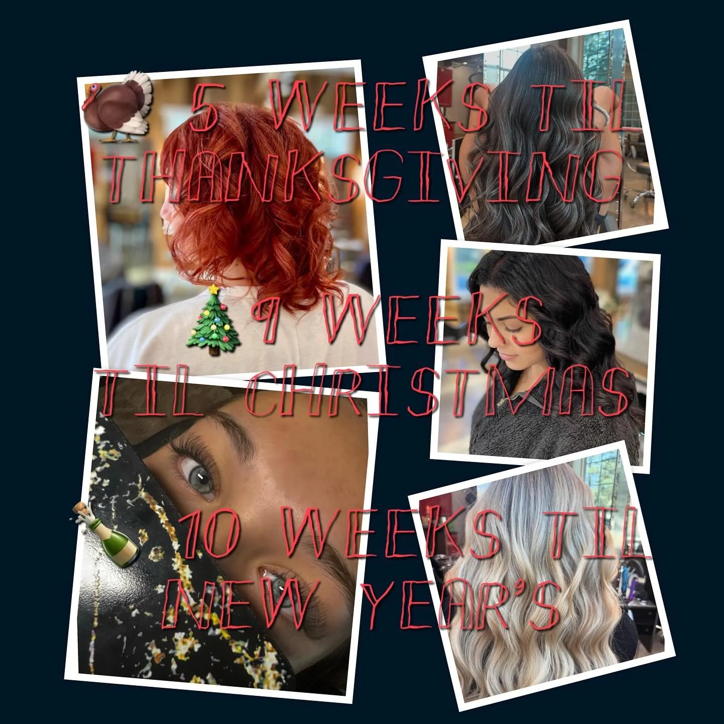 Holiday season is approaching fast! Make sure to book your appointments!! Give us a call or text (203)463-4388 🦃

#oxfordcthairsalon #oxfordmoms #hairstylist #blonding #brunette #menshaircuts #womenshaircuts #lashes