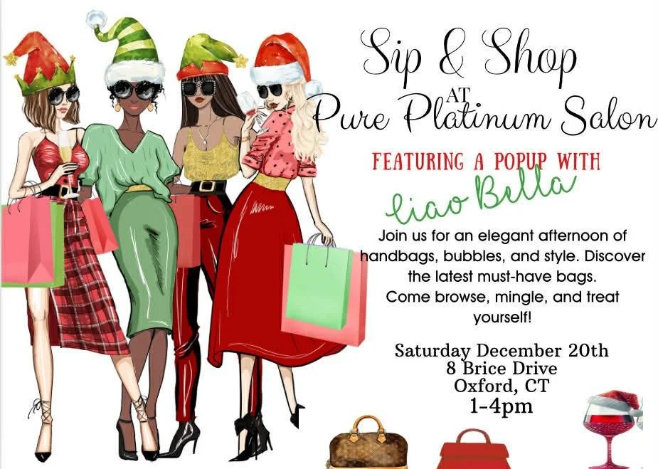 ‼️Mark your calendars and come join us for some retail therapy while you enjoy getting your hair done for the holiday&rsquo;s.🎄🎁👜✂️