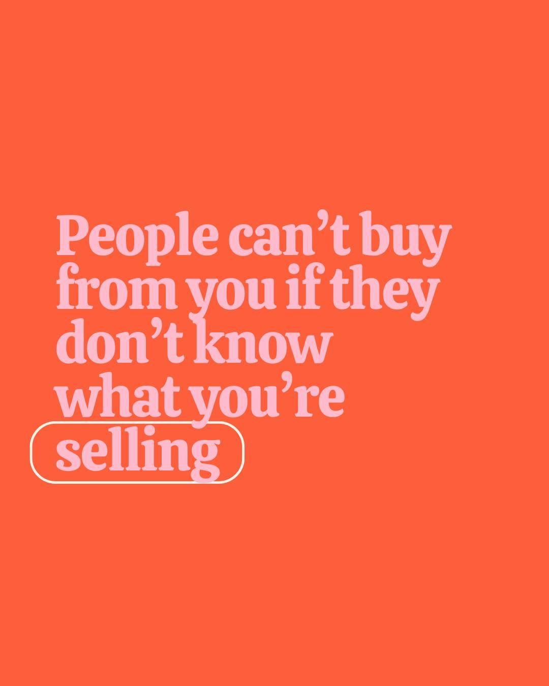One thing I hear all the time

&quot;I hate being salesy, it makes me cringe&quot;.

I'm not saying you need to be a used car salesman on your Instagram feed.

But confidently and clearly stating how people can work with you is the first step to conv
