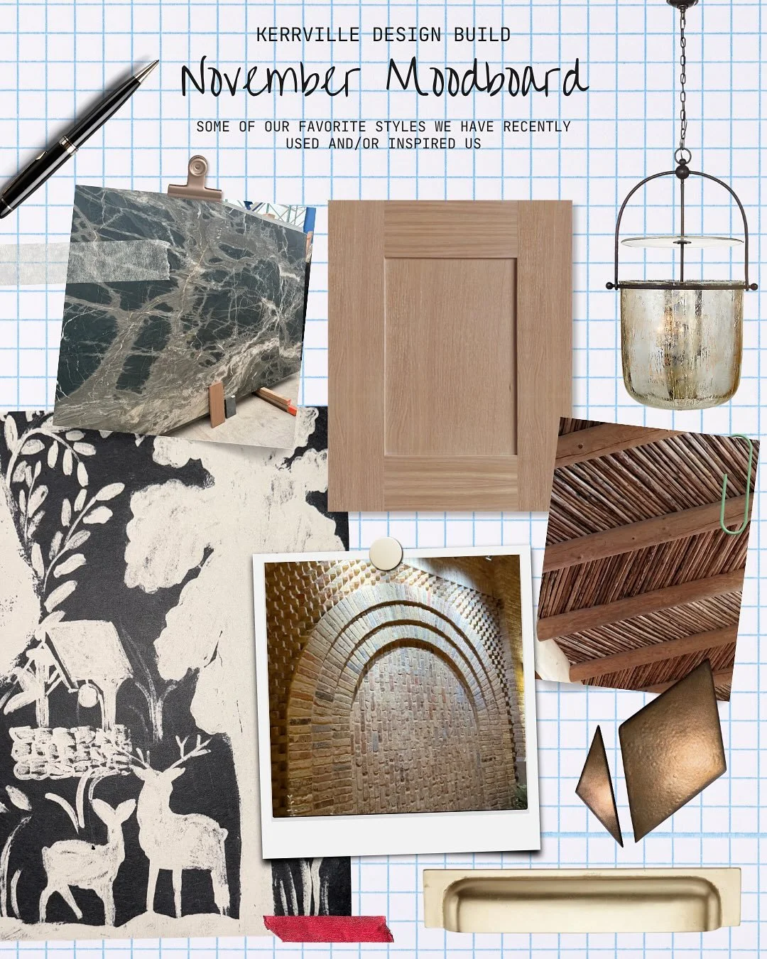 Introducing our Monthly Mood-boards 👏 We&rsquo;re sharing finishes, fixtures, and styles that we are currently obsessing over! Some elements are inspiration, some are from past projects you might recognize, and others you will soon see in our curren