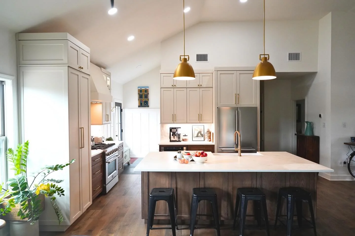 Some more shots of this Mountain Home kitchen, designed by our talented designer, Marla Coffee. We love how this simple and elegant plan came together.

This home was purchased unfinished after the original owners/contractor chose not to move forward