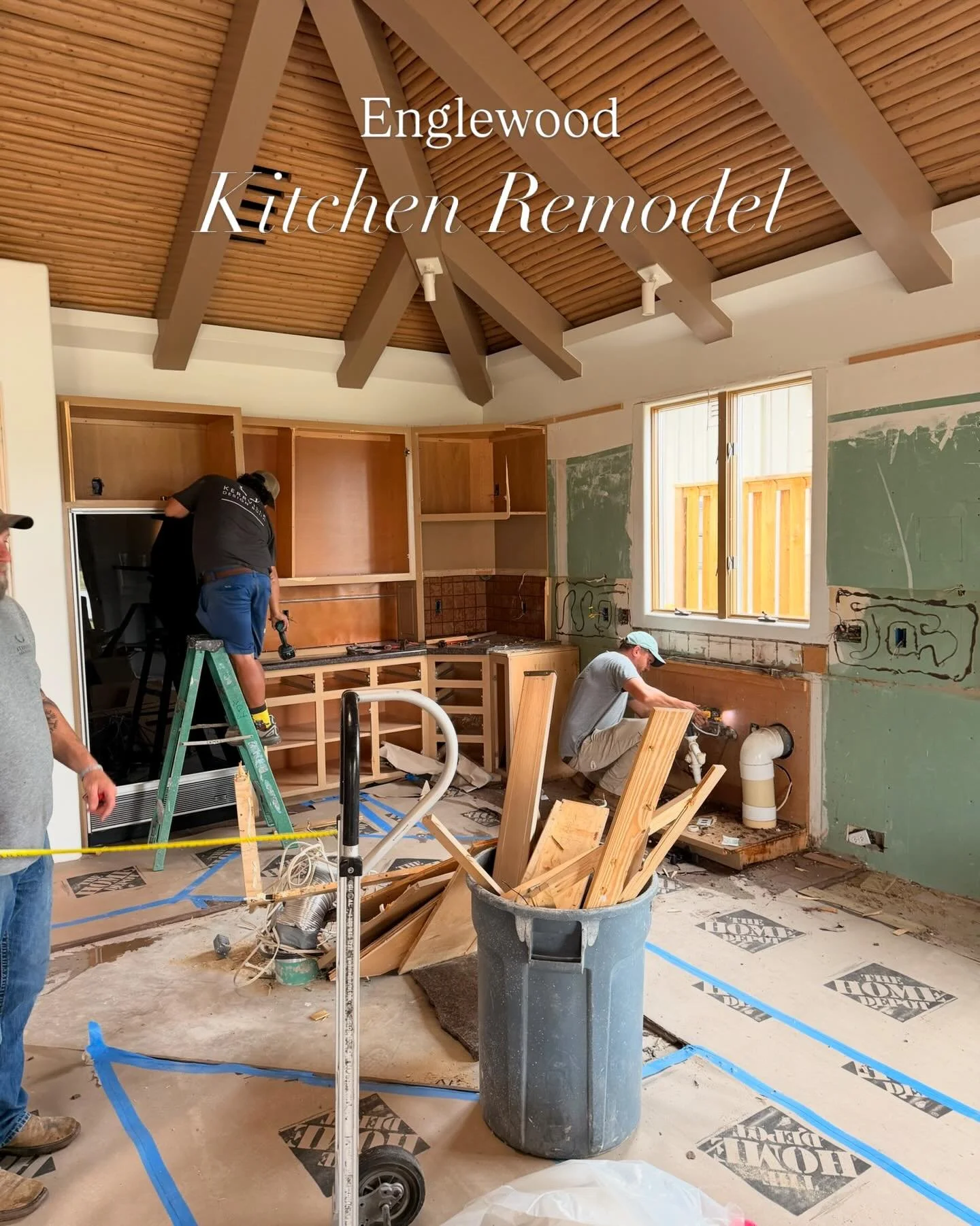 We are so excited to show you our Englewood Kitchen Remodel! 

We were inspired by the beautiful Latilla ceiling in this kitchen. The kitchen and dining area will get a fresh upgrade, a portion of the patio leading to the kitchen will become a butler