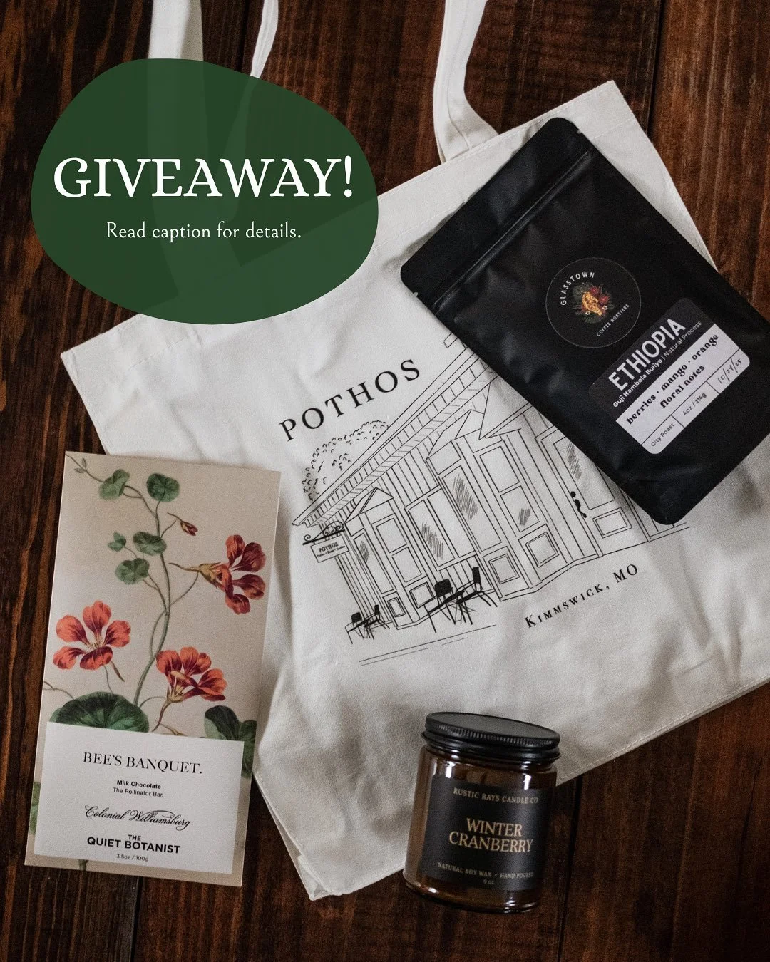 It might be Halloween tomorrow but we&rsquo;re getting ready for Christmas at Pothos. 🌲✨ 🎁 To start the holiday season we&rsquo;ll be doing a raffle this Friday &amp; Saturday! Come by anytime during our normal hours 10/31 or 11/1 and enter to win 