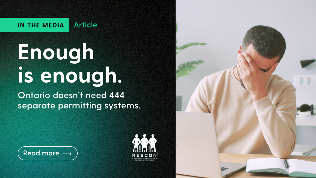 Enough is enough: Ontario doesn’t need 444 separate permitting systems.