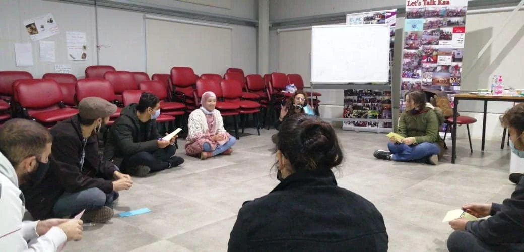Young people participating in Art Against Violence training