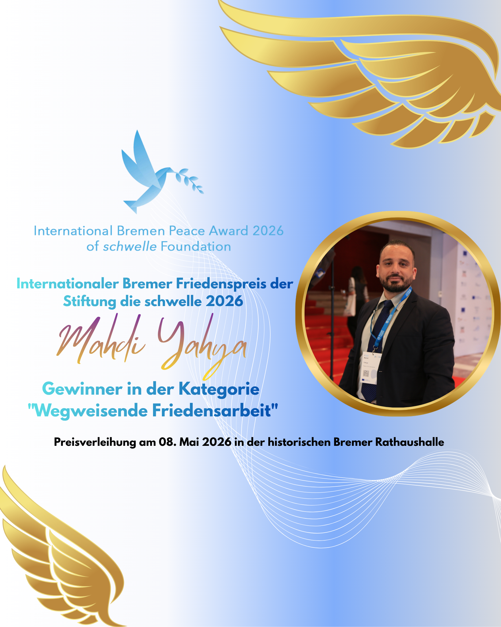 Mahdi Yahya Named Laureate of the International Bremen Peace Award 2026