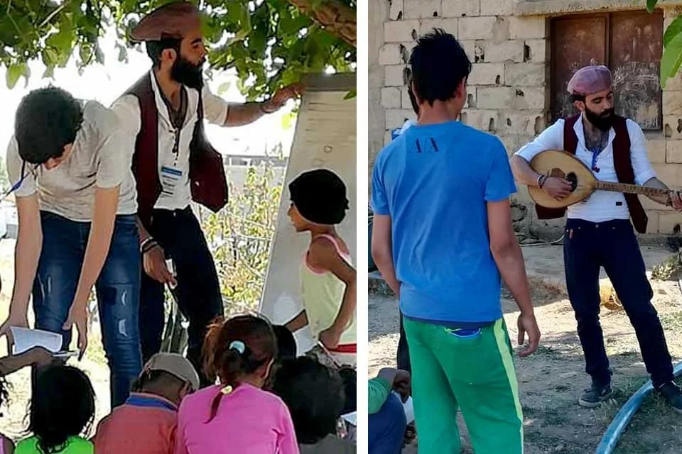 Peace of Art activities with Syrian refugee children