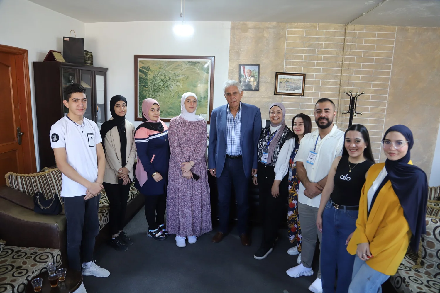 Peace of Art youth visiting Ain Municipality
