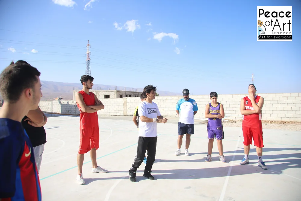 Basketball coaching session at Peace of Art