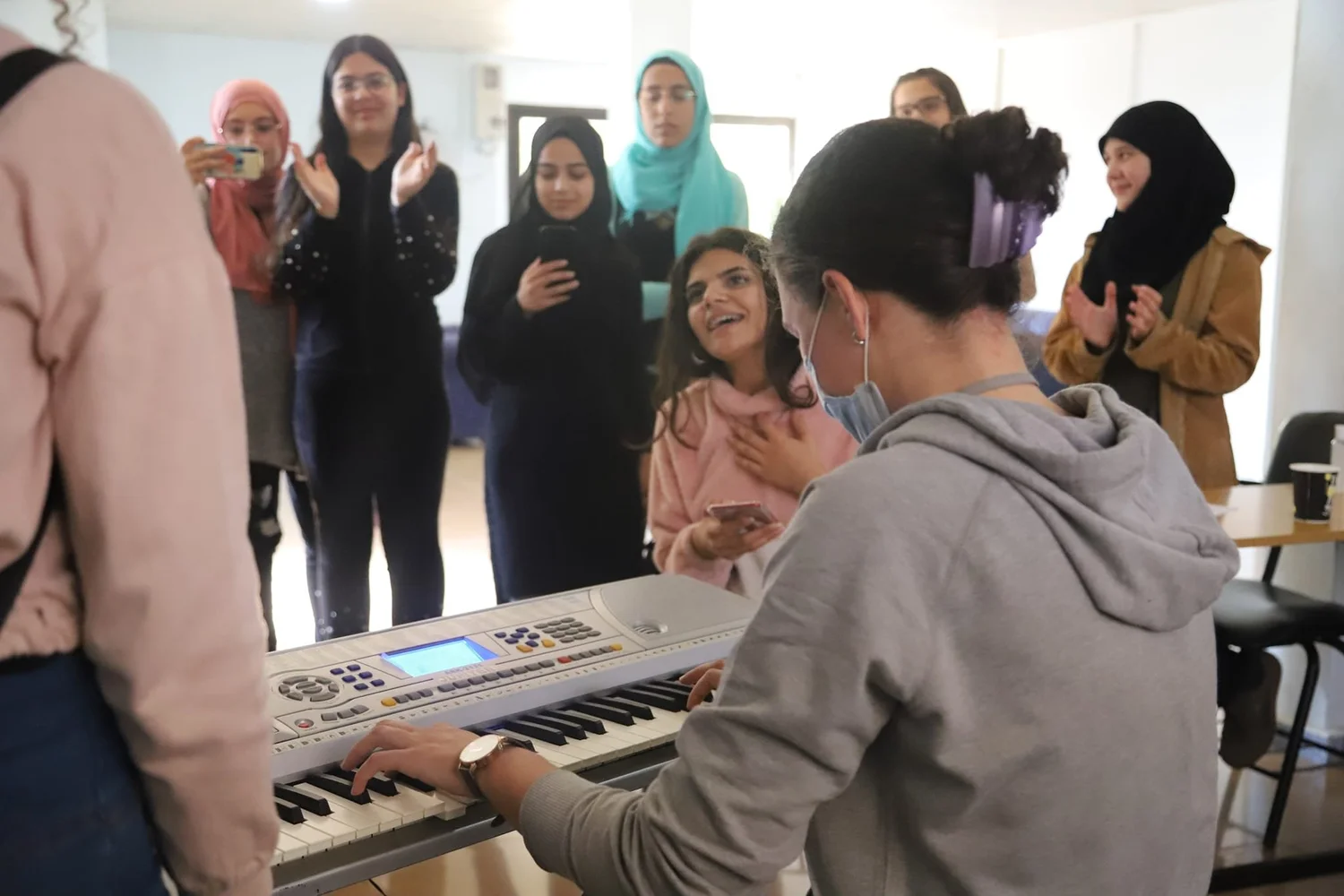 Young people participating in Art Elevates Societies