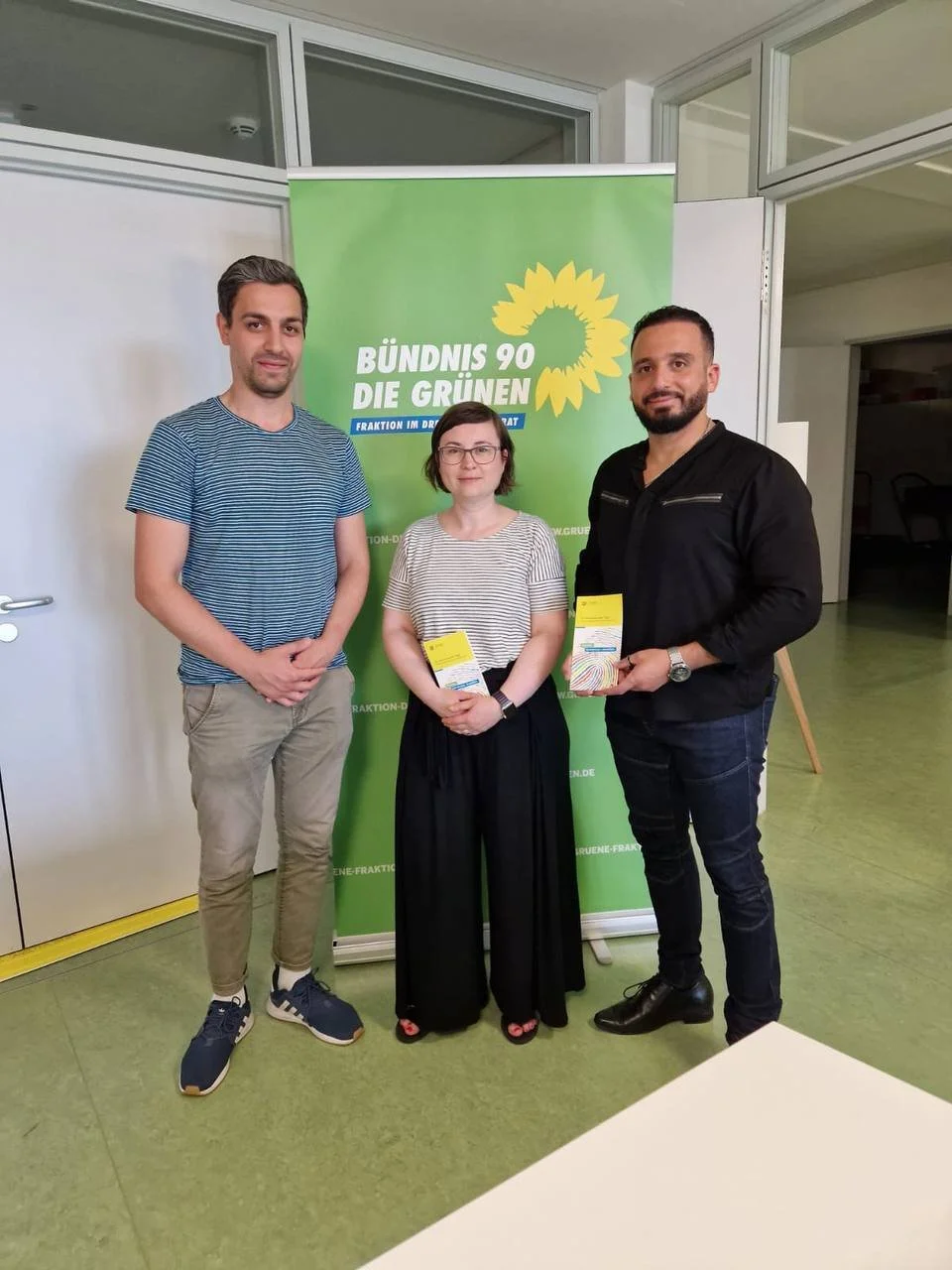 Mahdi Yahya meeting Green Party representatives Dresden 2022