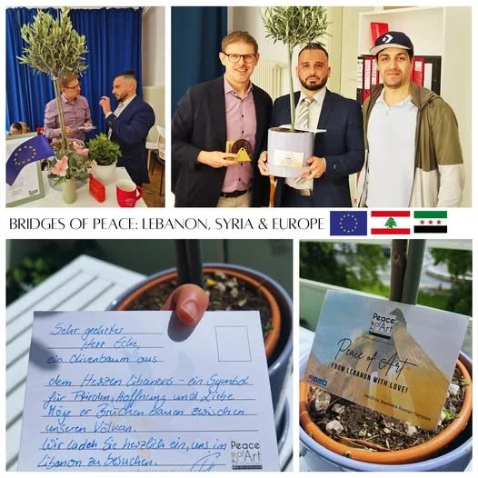 Mahdi Yahya at opening of Matthias Ecke office in Dresden
