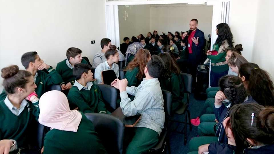Al Kayrawan School students learning about musical instruments