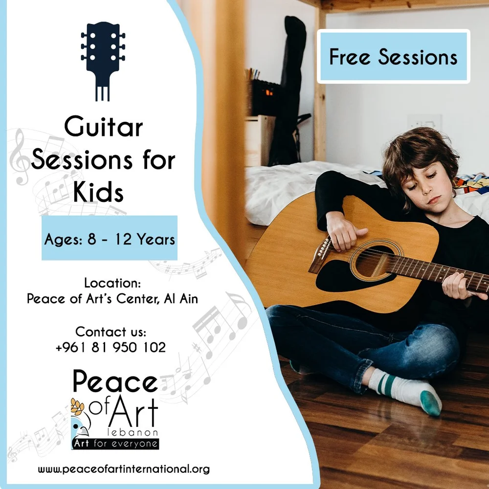 Free guitar sessions for children Peace of Art