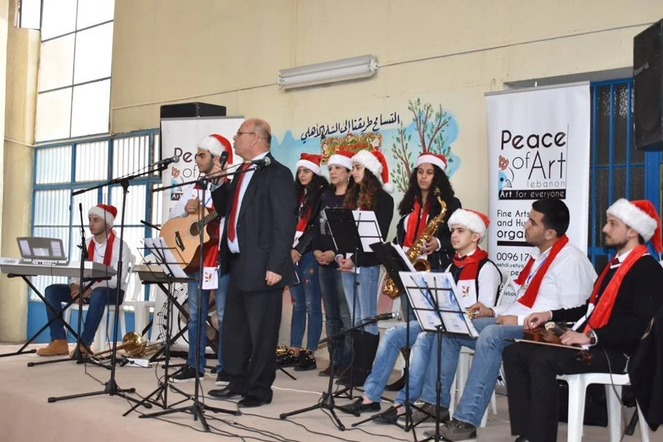 Peace of Art band at Ras Baalbeck High School