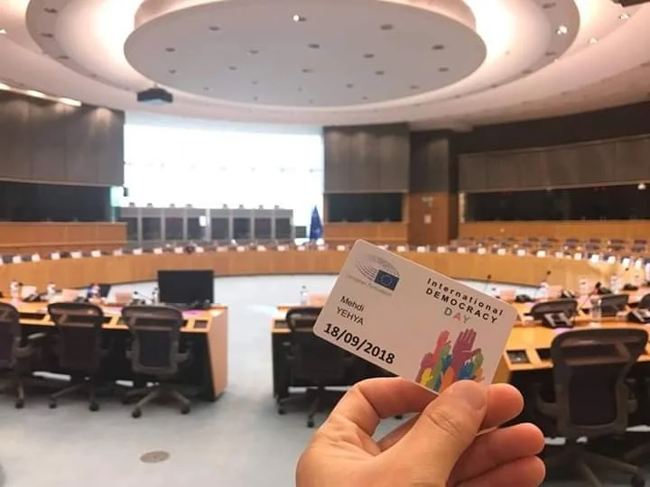 Mahdi Yahya at International Day of Democracy in Brussels