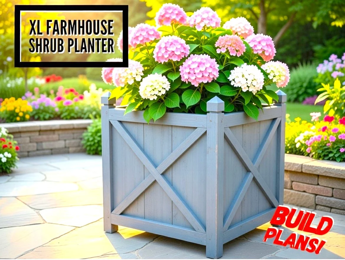 XL Farmhouse Shrub/Bush/Tree Planter Plan