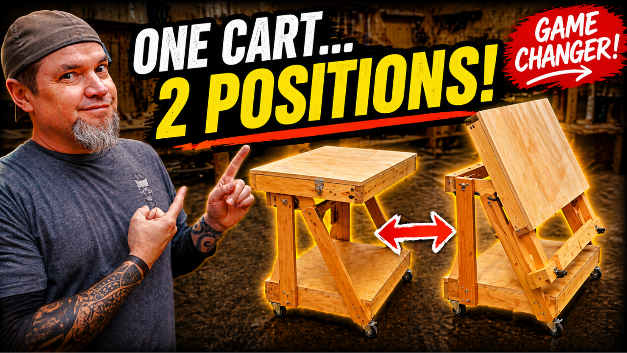 2-in-1 DIY Workbench That Turns Into a Panel Cart