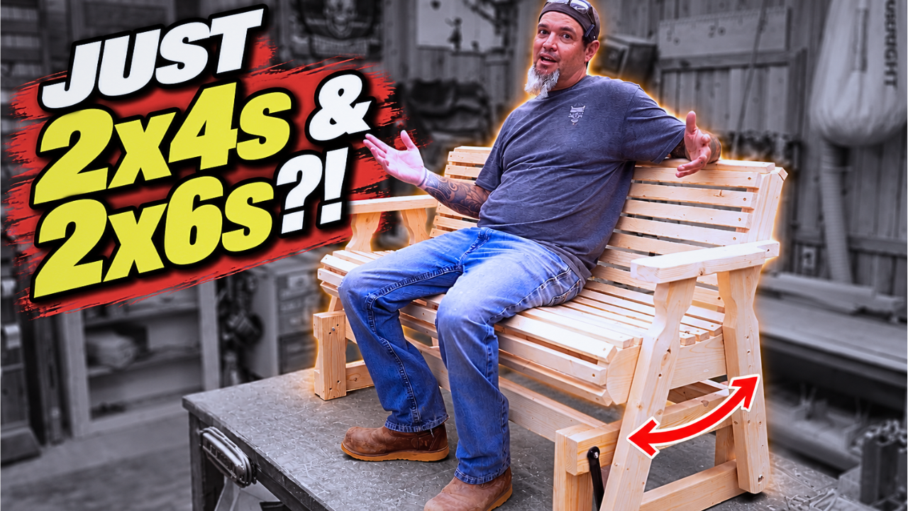 How to Build a DIY Amish-Style Bench Glider From 2x4s and 2x6s
