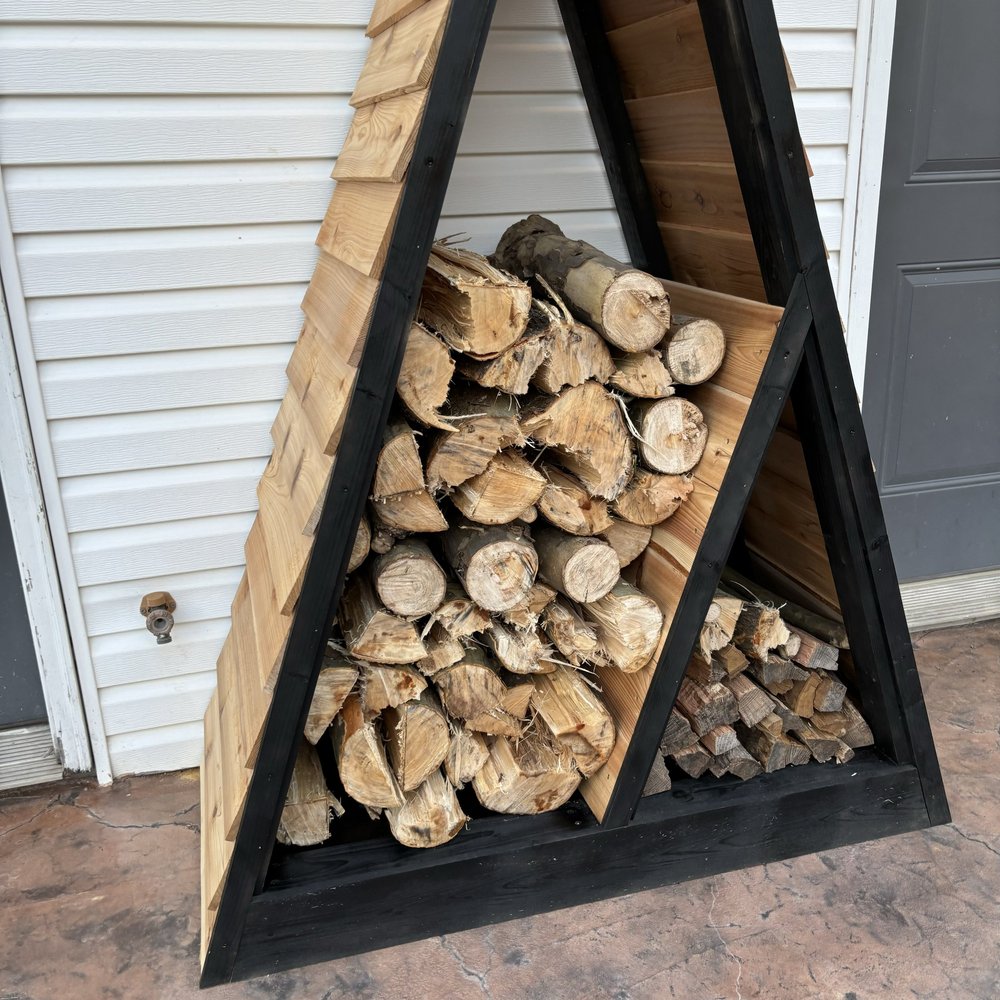Firewood Rack Plans, Firewood storage plans, Firewood A-frame