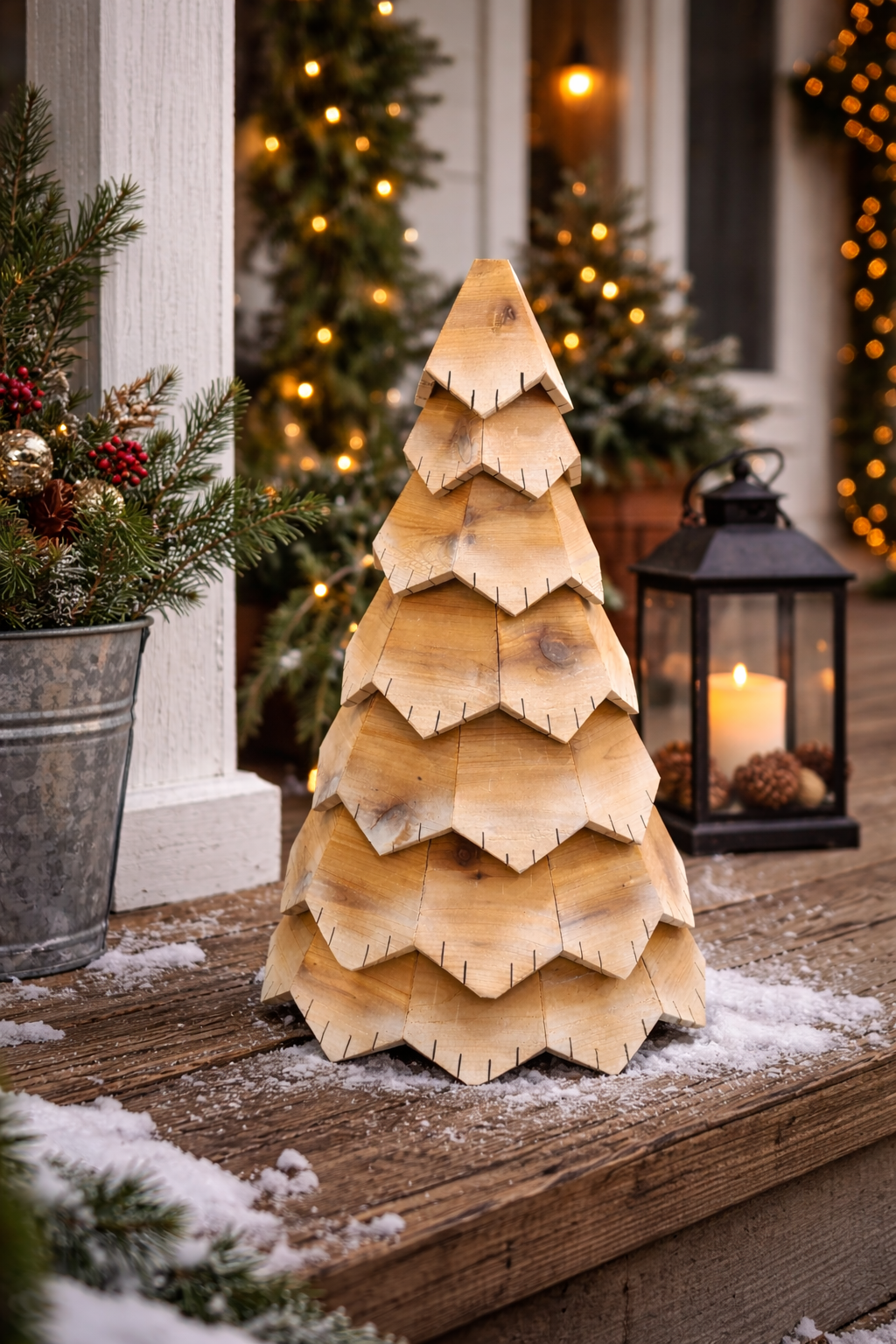 Picket Christmas Tree Digital Plans, 3-D Picket Layered Christmas Tree Digital Plans