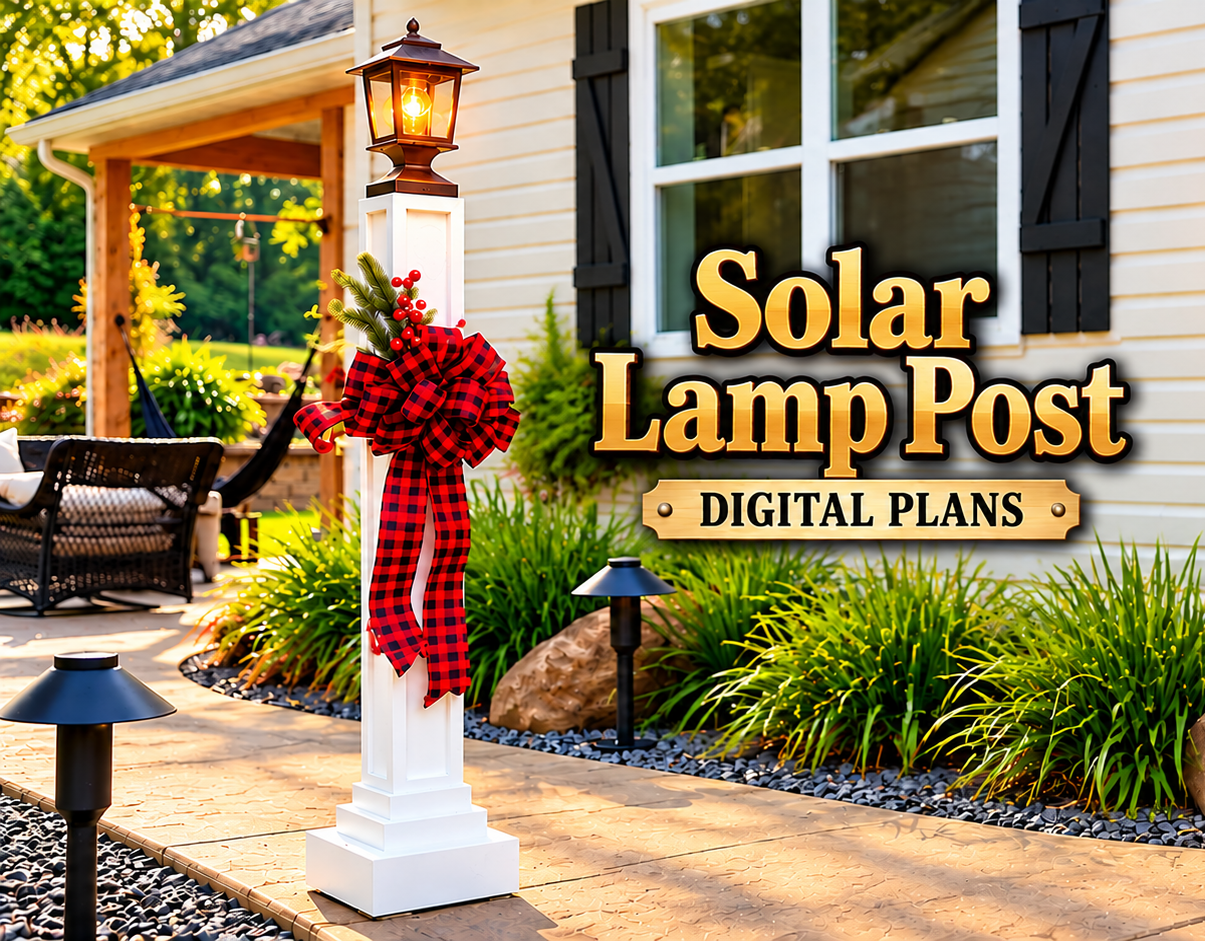 Solar Lamp Post Digital Plans, Outdoor Lamp Post DIGITAL PLANS