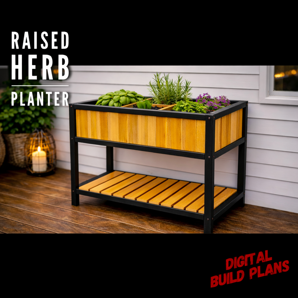 Raised Herb Garden Planter Digital Plans, Herb Garden Planter Digital Plans