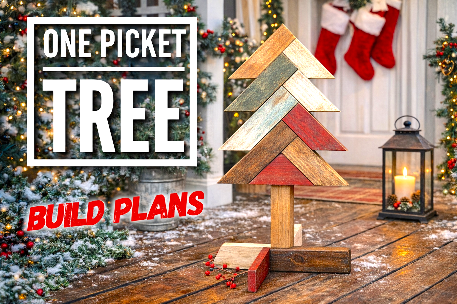 One Picket Decorative Christmas Tree Plan