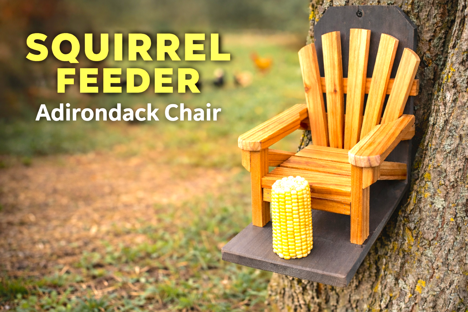 Squirrel Adirondack Chair Feeder Plan