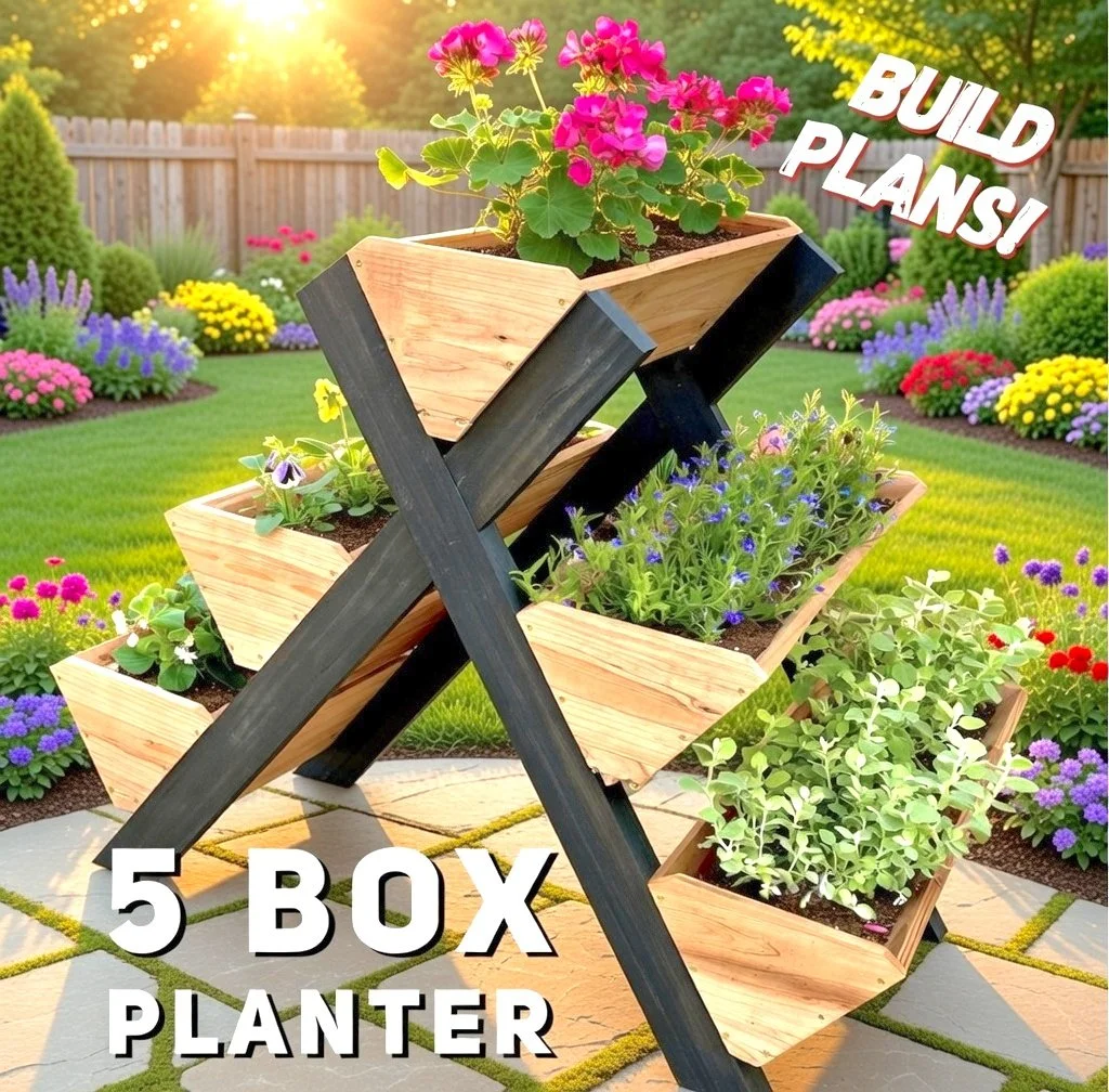 5 Box Tier Planter Plans