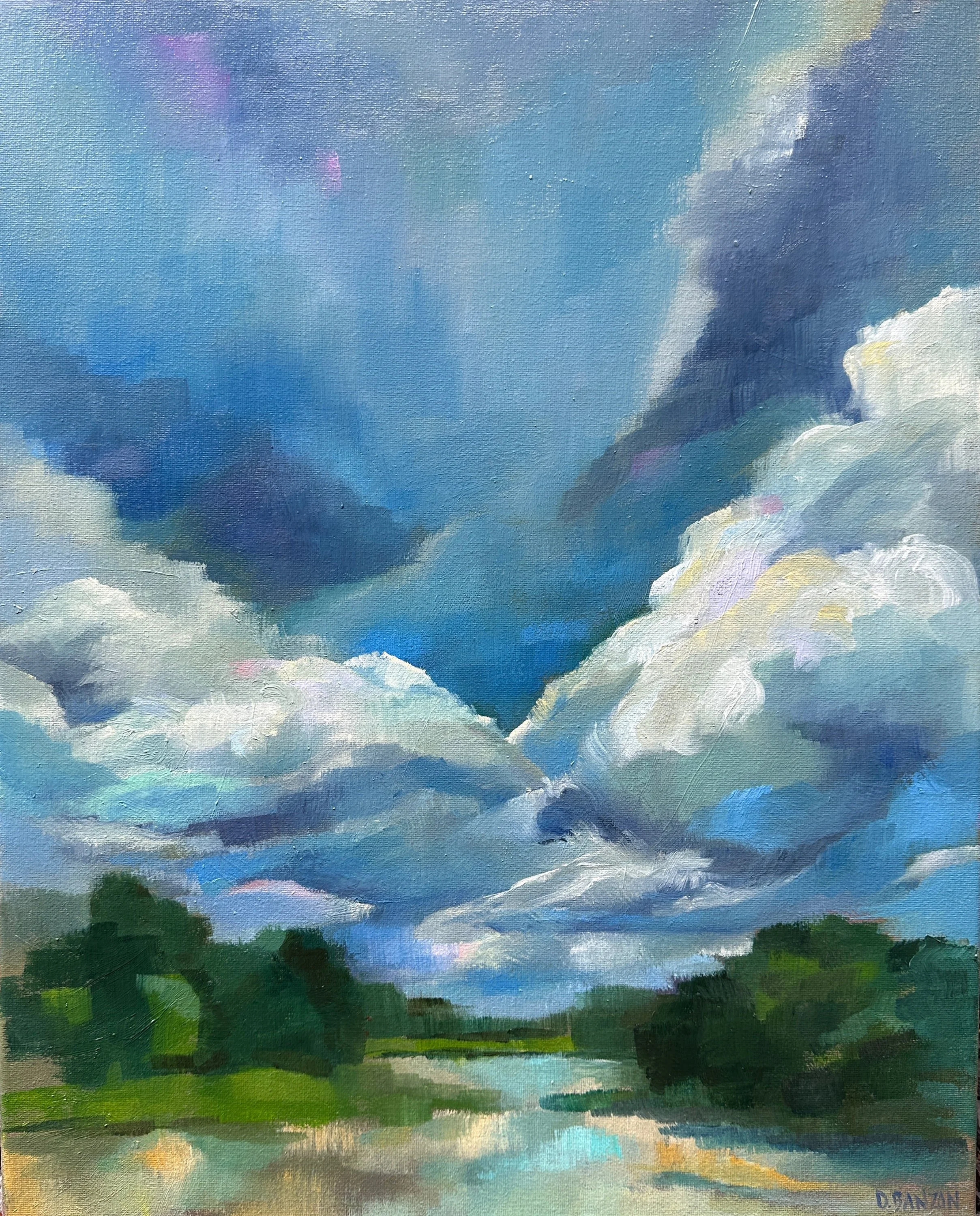 Coastal Maryland Sky - Oil on canvas. 16"x20"