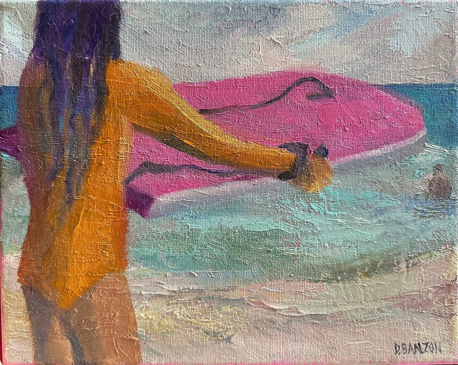 Boogie Board - Oil on canvas. 10"x8"