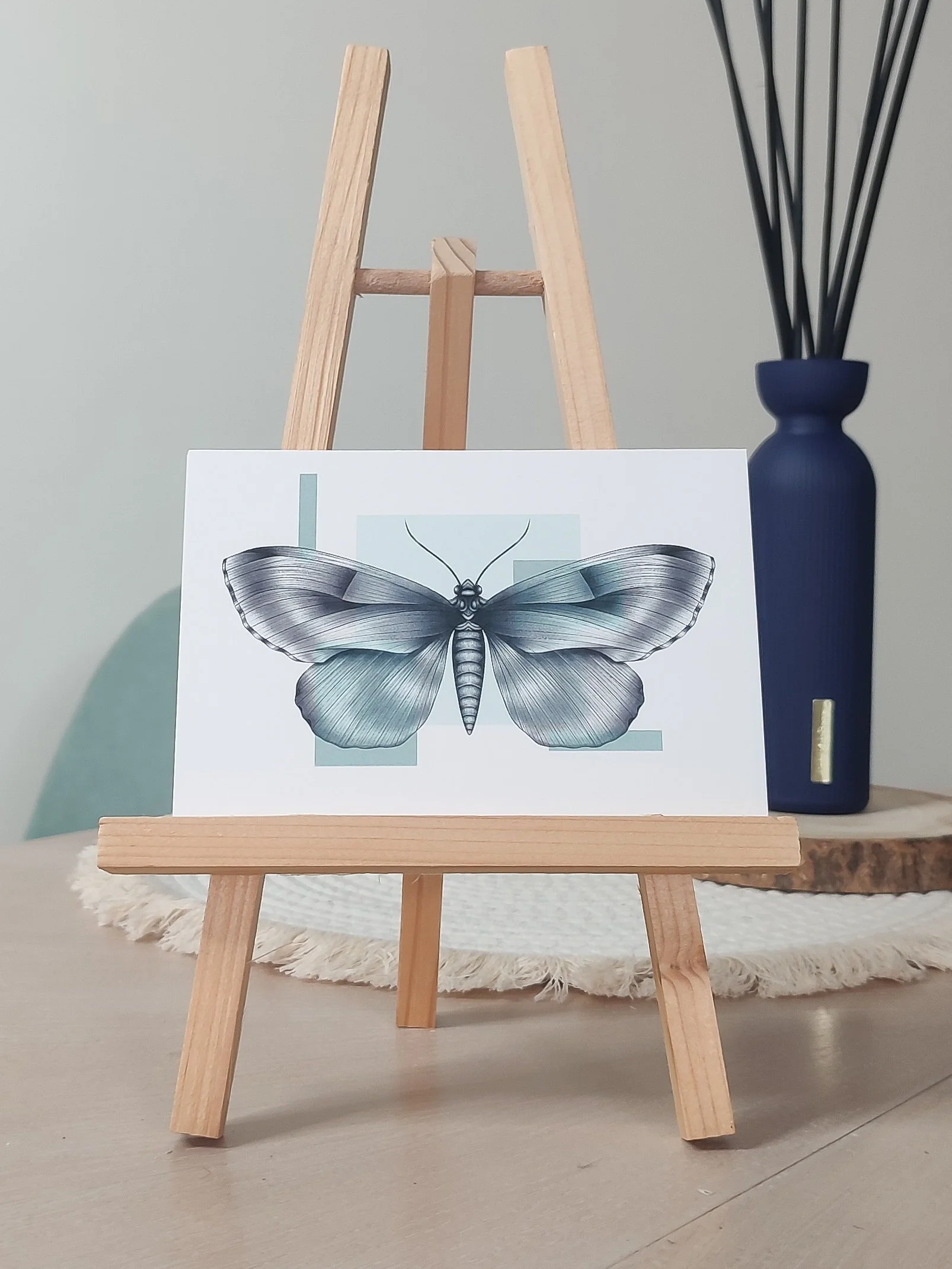 Print illustration numérique papillon ophidere empereur