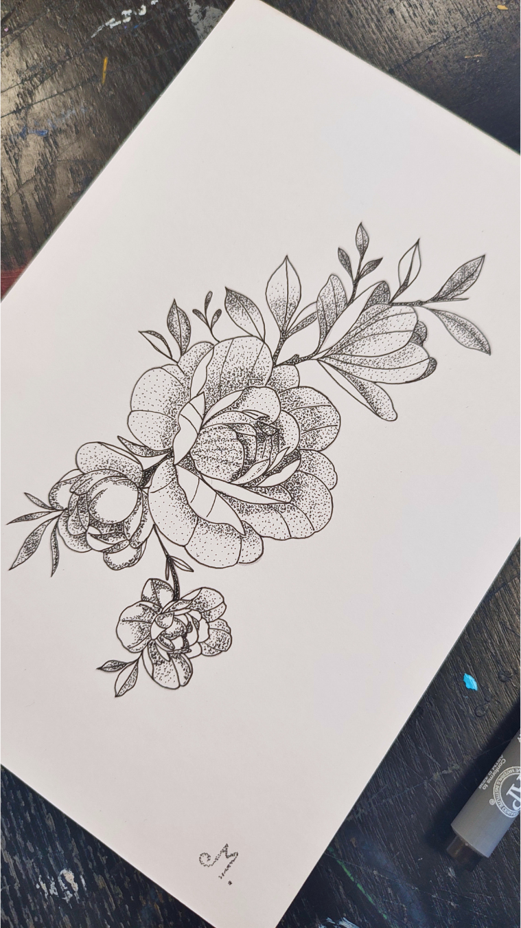 Atelier créatif à Amiens – fleurs de printemps en pointillisme au feutre (avril 2026)