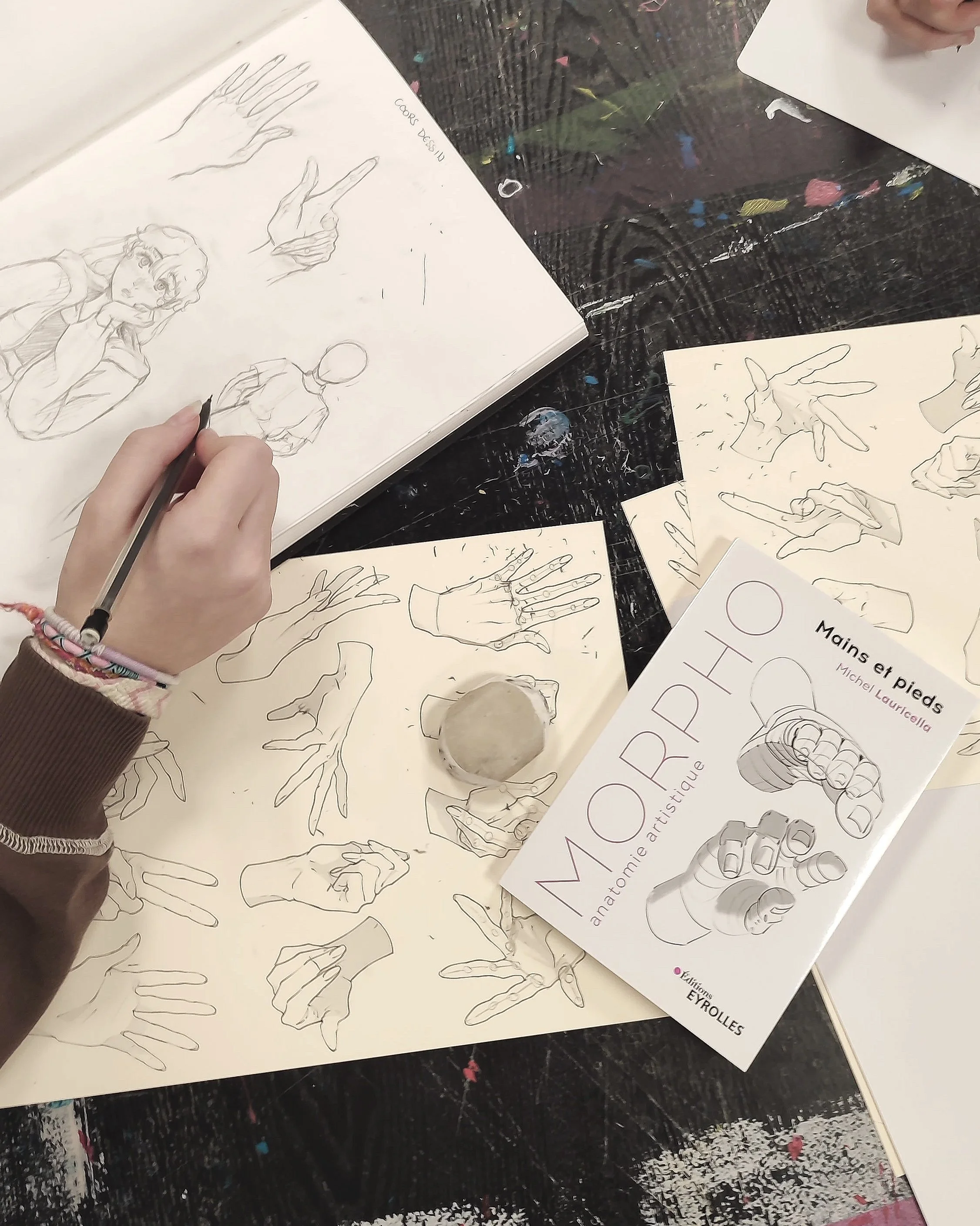 Cours de dessin de mains