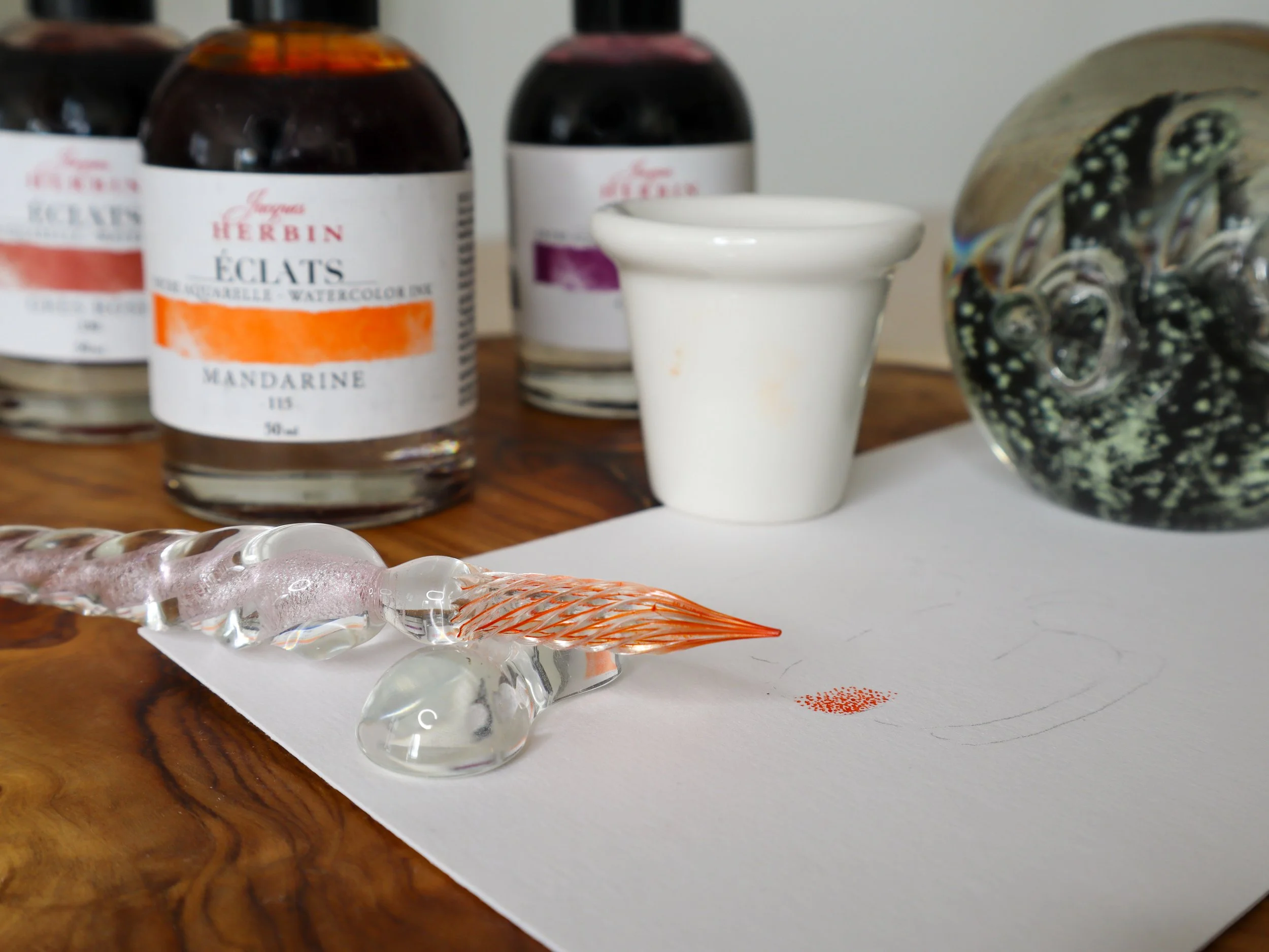 Atelier créatif à Amiens – agrumes en Pointillisme à la plume en verre (juiLLET 2026)