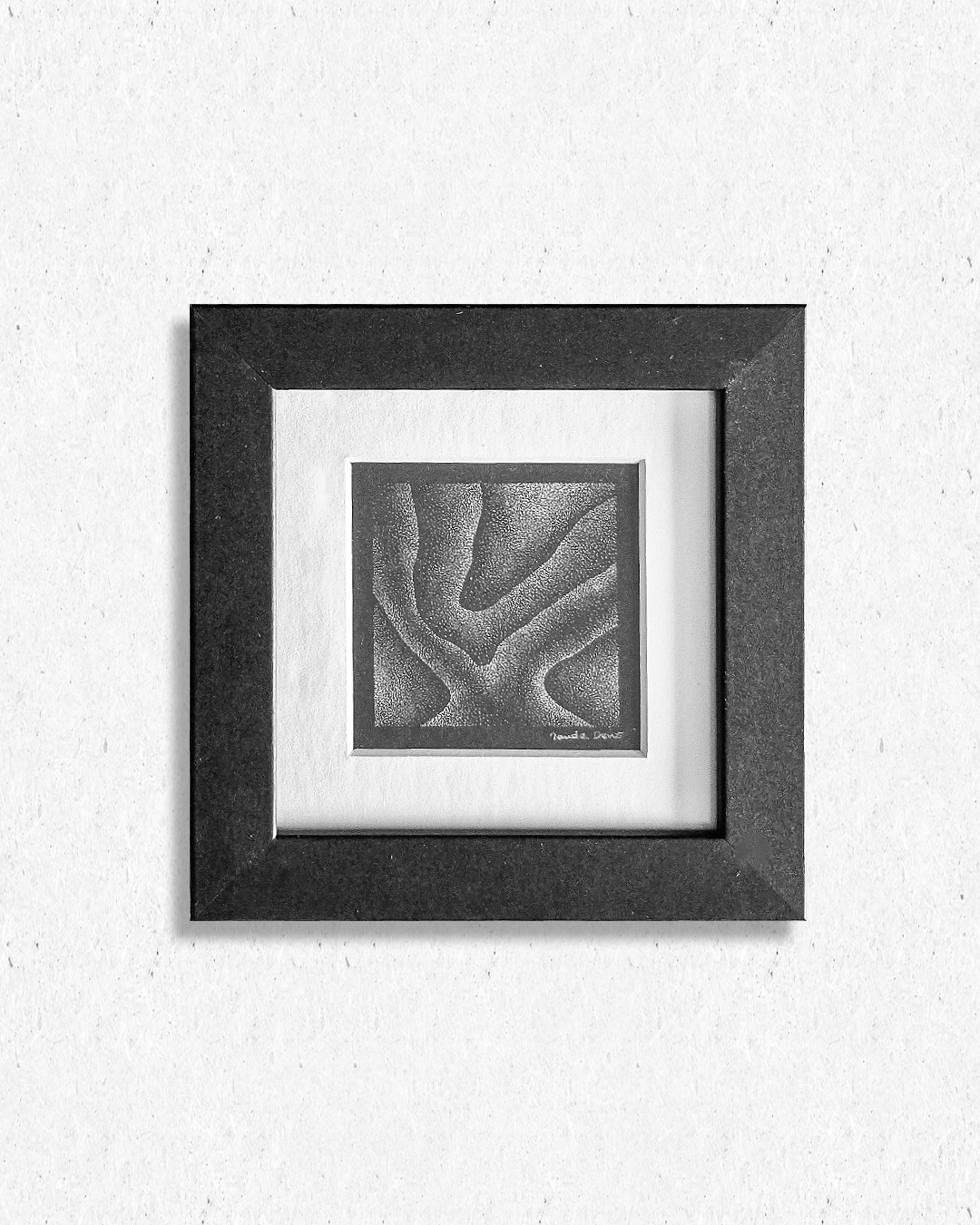 Décomposition Intérieure 1 - original à l'acrylique  en pointillisme - 10x10cm