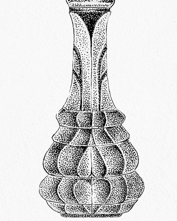 Dessin original en pointillisme représentant un dame aux échecs