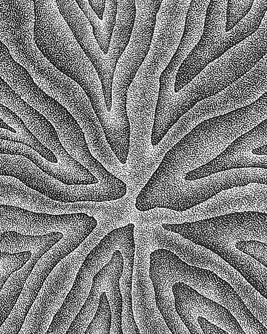 Œuvre originale pointillisme Décomposition Intérieure 7 24x24cm zoom