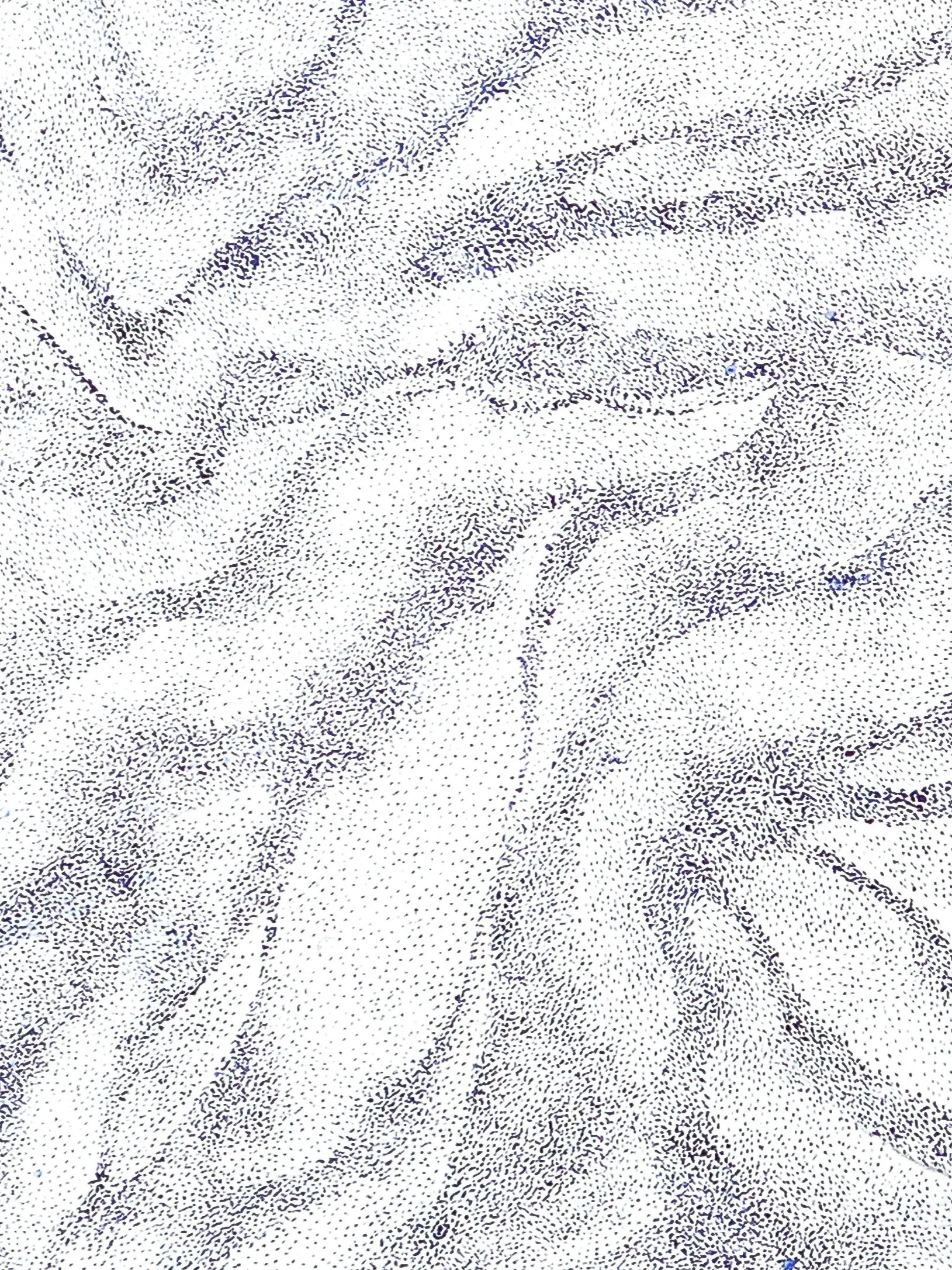 Liberté, oeuvre en pointillisme bleu