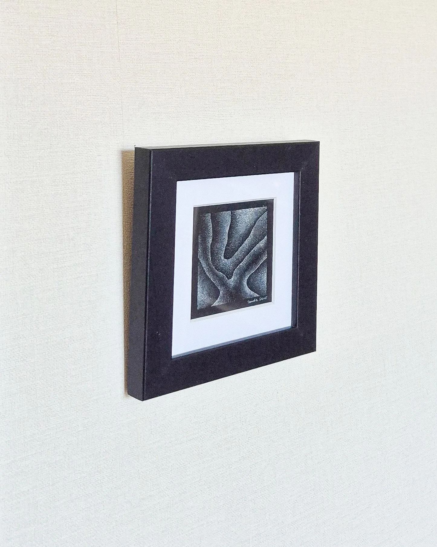 Œuvre originale pointillisme Décomposition Intérieure cadre au mur petit format