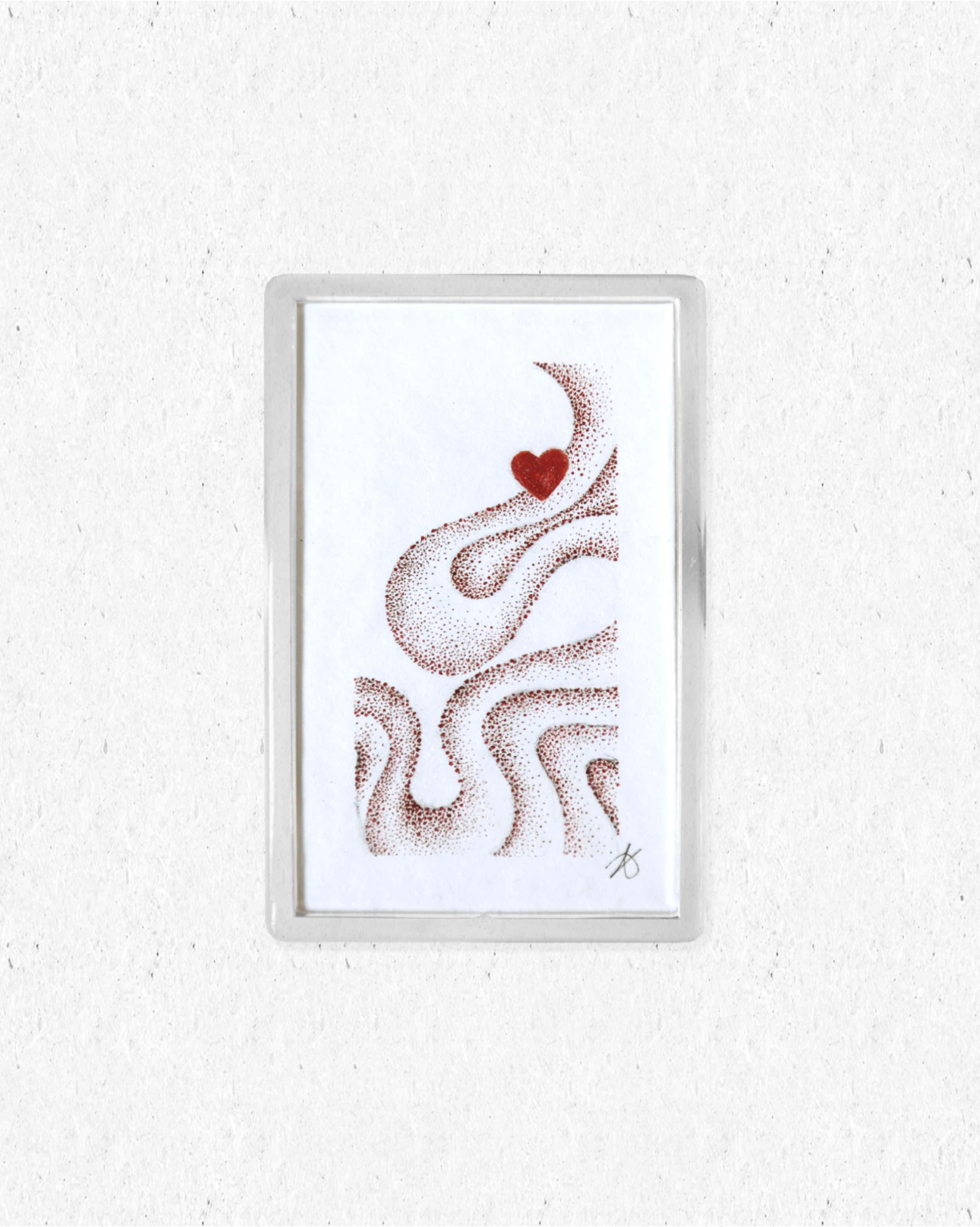 Miniature Amour oublié en pointillisme à l’encre – variation 1