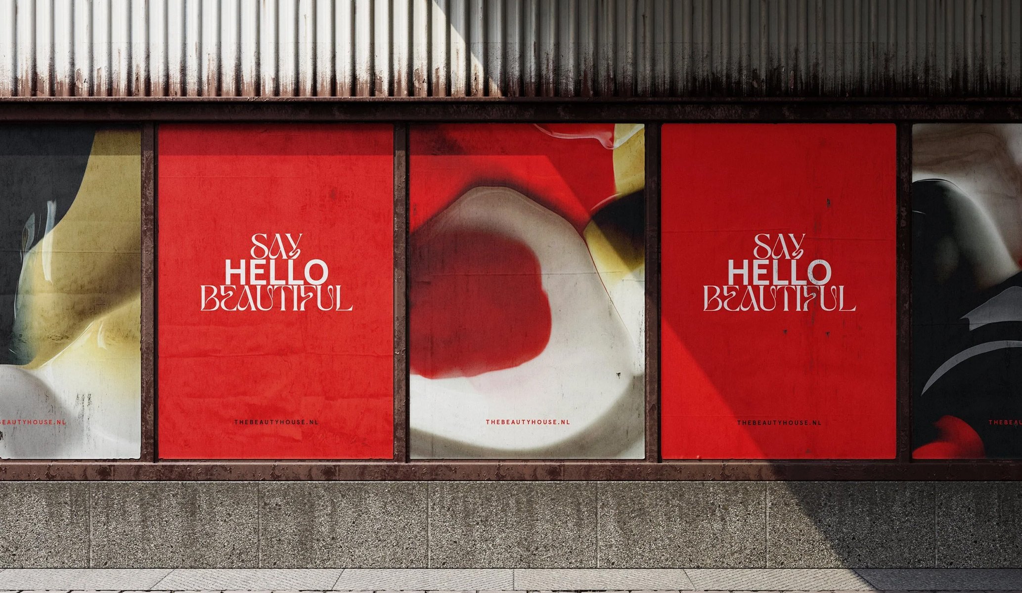 Outdoor advertising for The Beauty House, the spa at Putlitzer Hotel with branding by specialist hotel branding agency Colt