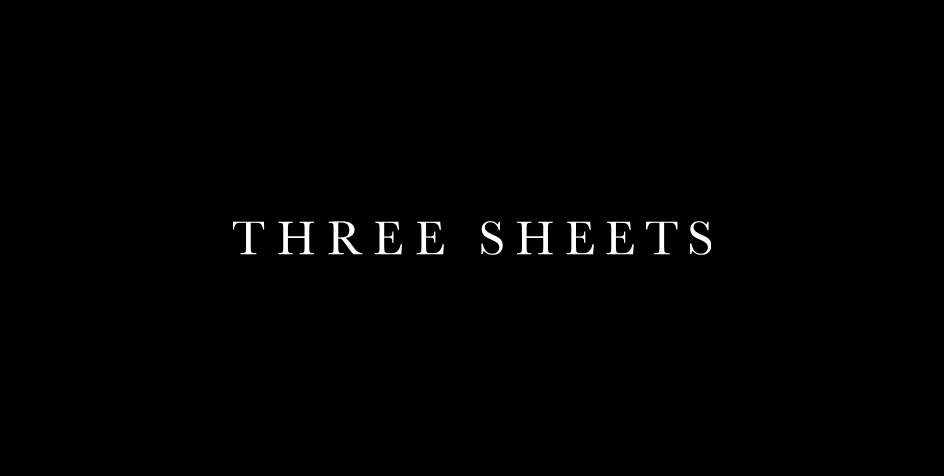 Logo for Three sheets bar, designed by Colt as part of the brand identity
