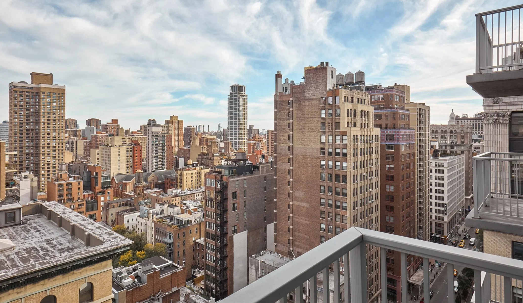 Balcony view from Hotel Park Ave in New York