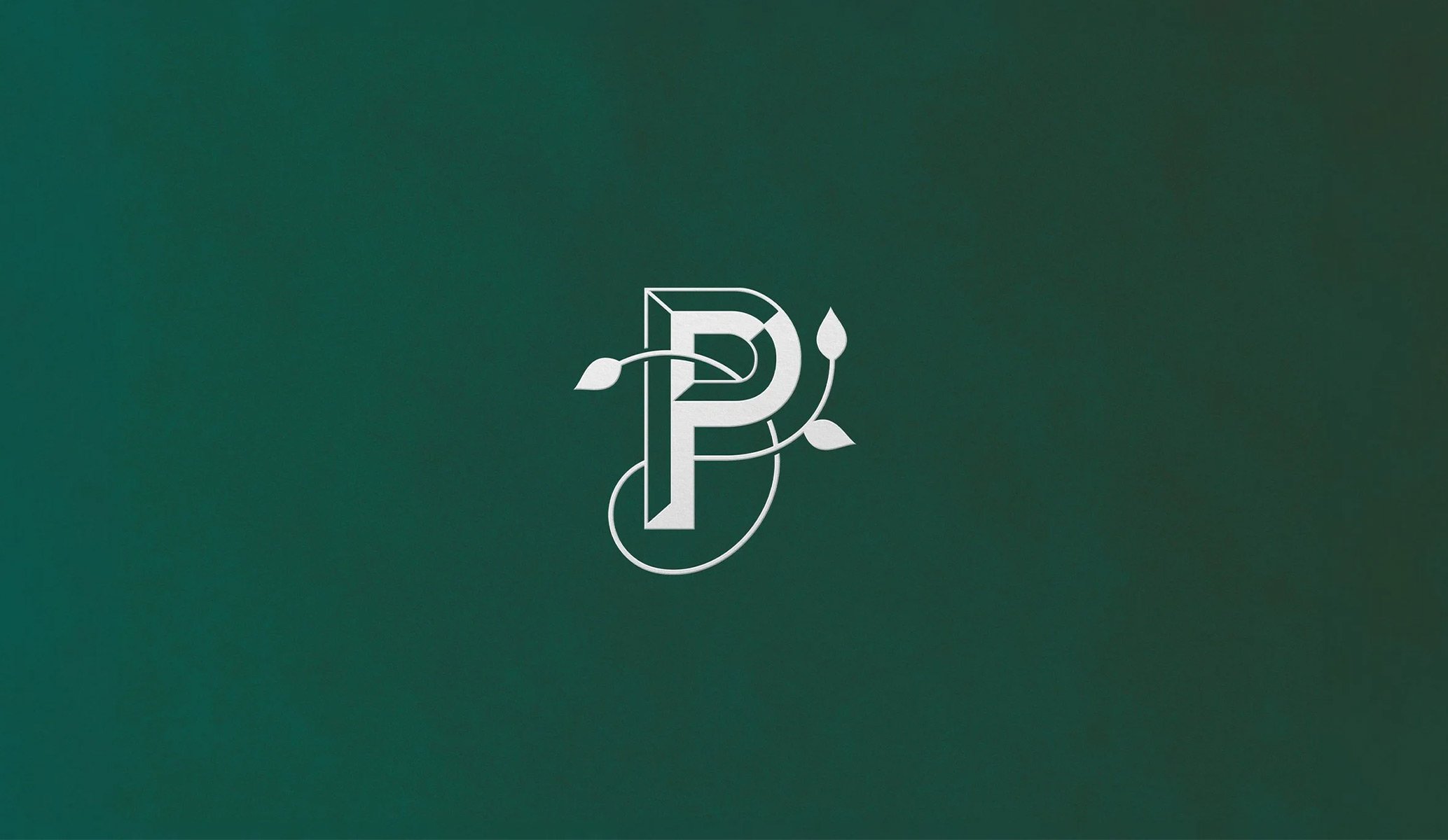 Logo shorthand letter P with for Pulitzer Garden restaurant in Amsterdam